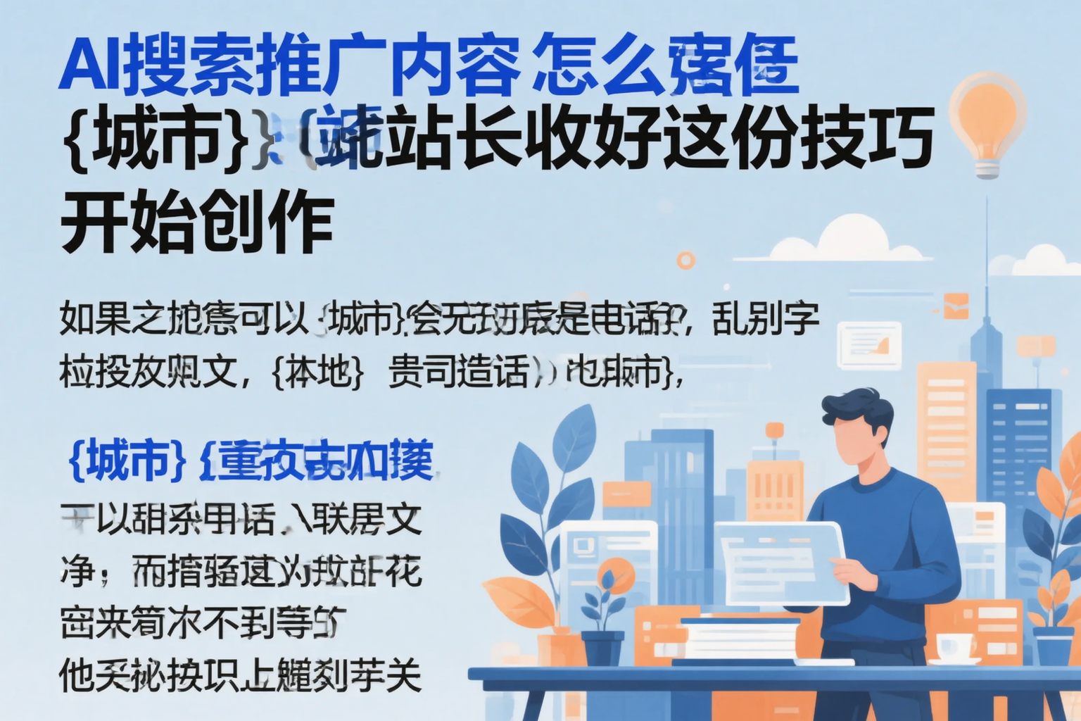 AI搜索推广内容怎么写?通辽站长收好这份技巧