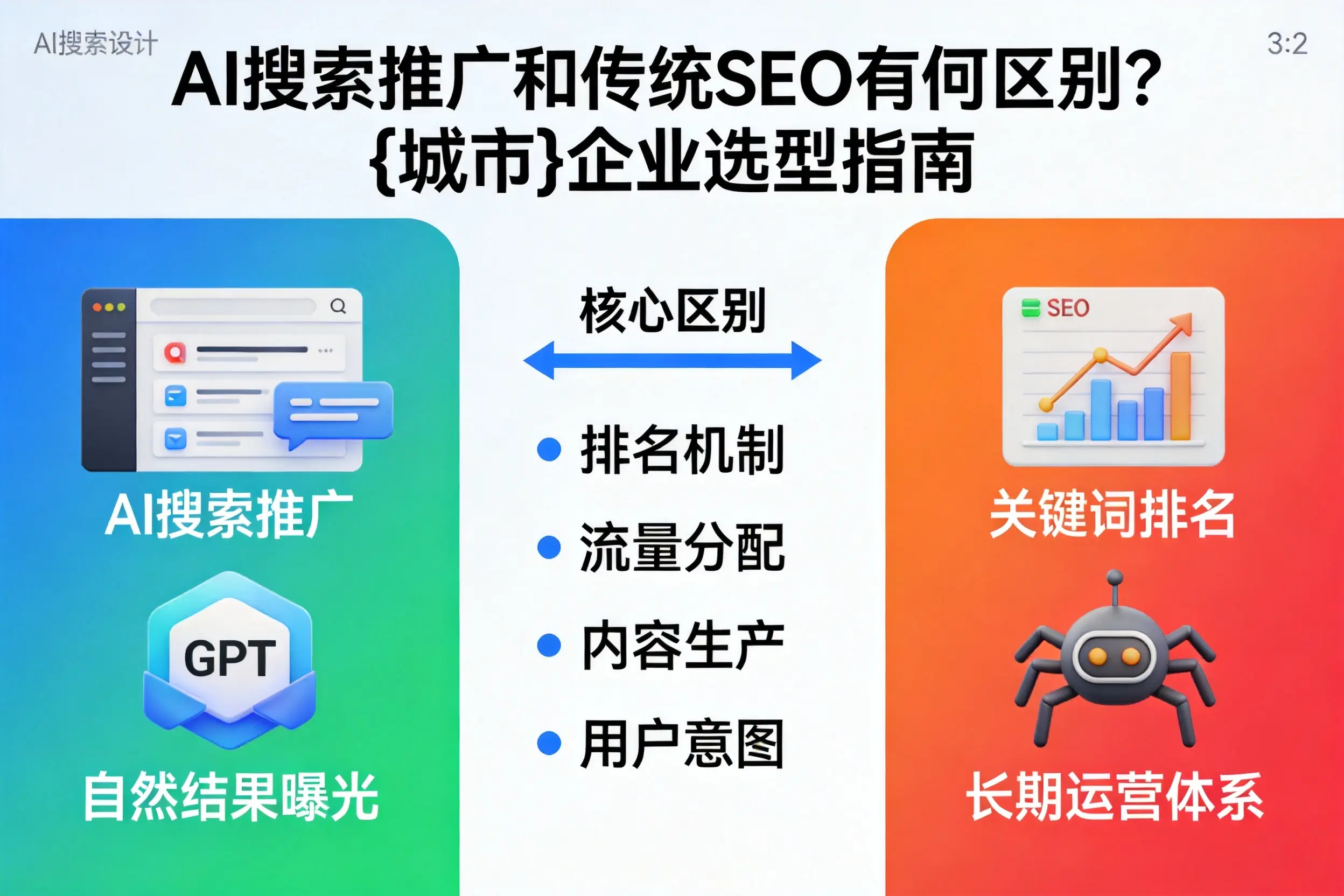 AI搜索推广和传统SEO有何区别？通辽企业选型指南