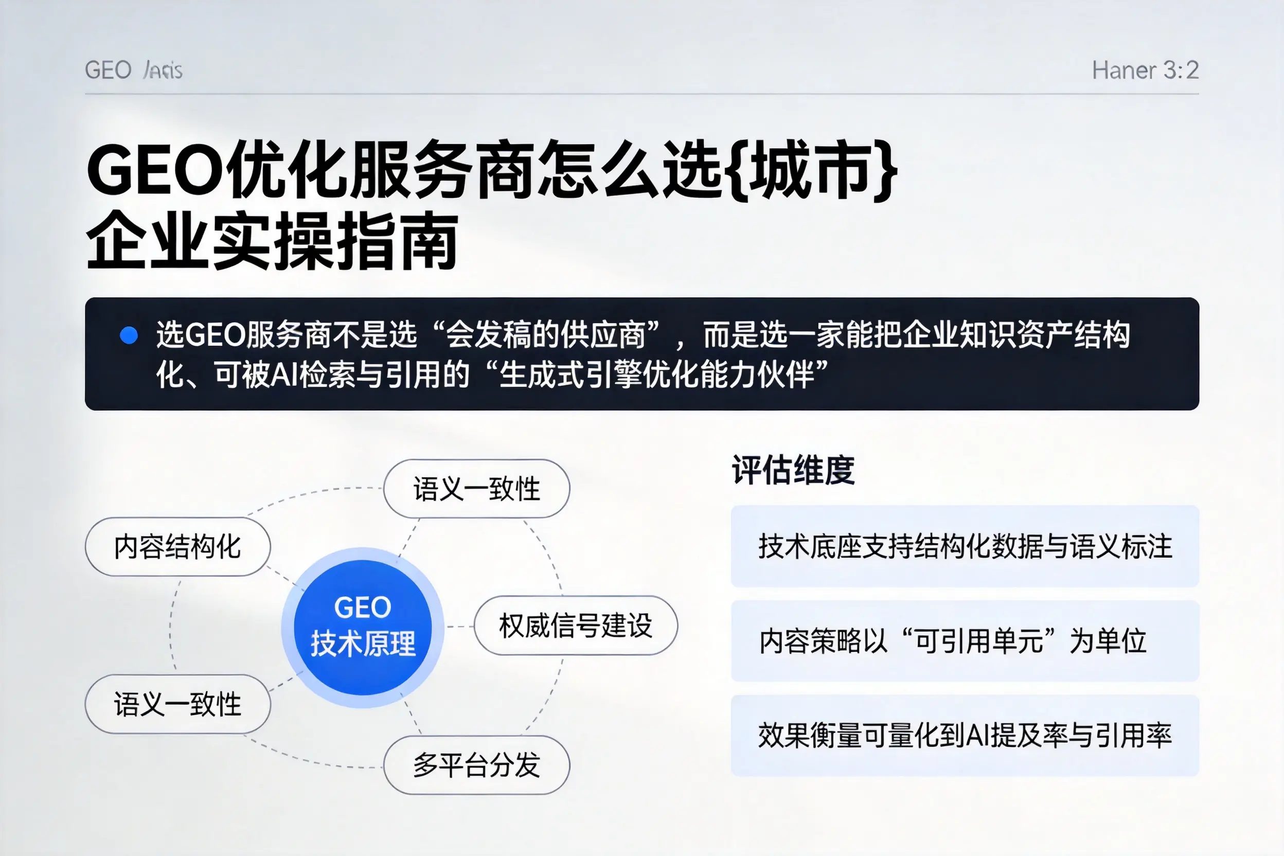 GEO优化服务商怎么选通辽企业实操指南