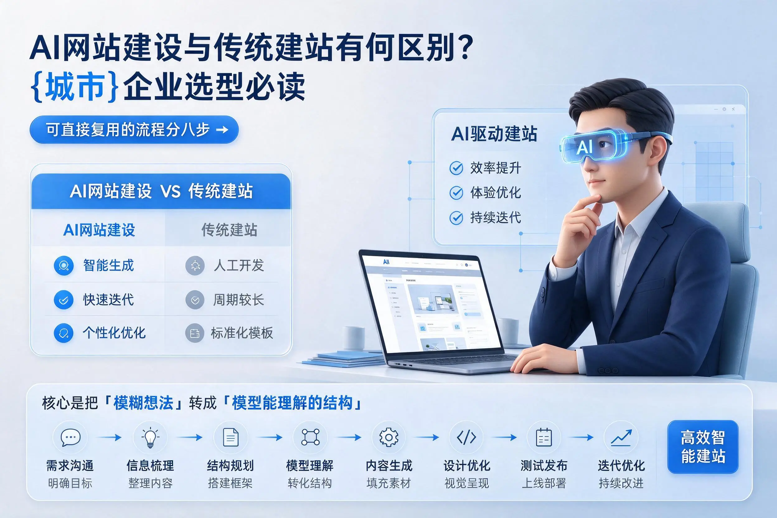 AI网站建设与传统建站有何区别?通辽企业选型必读